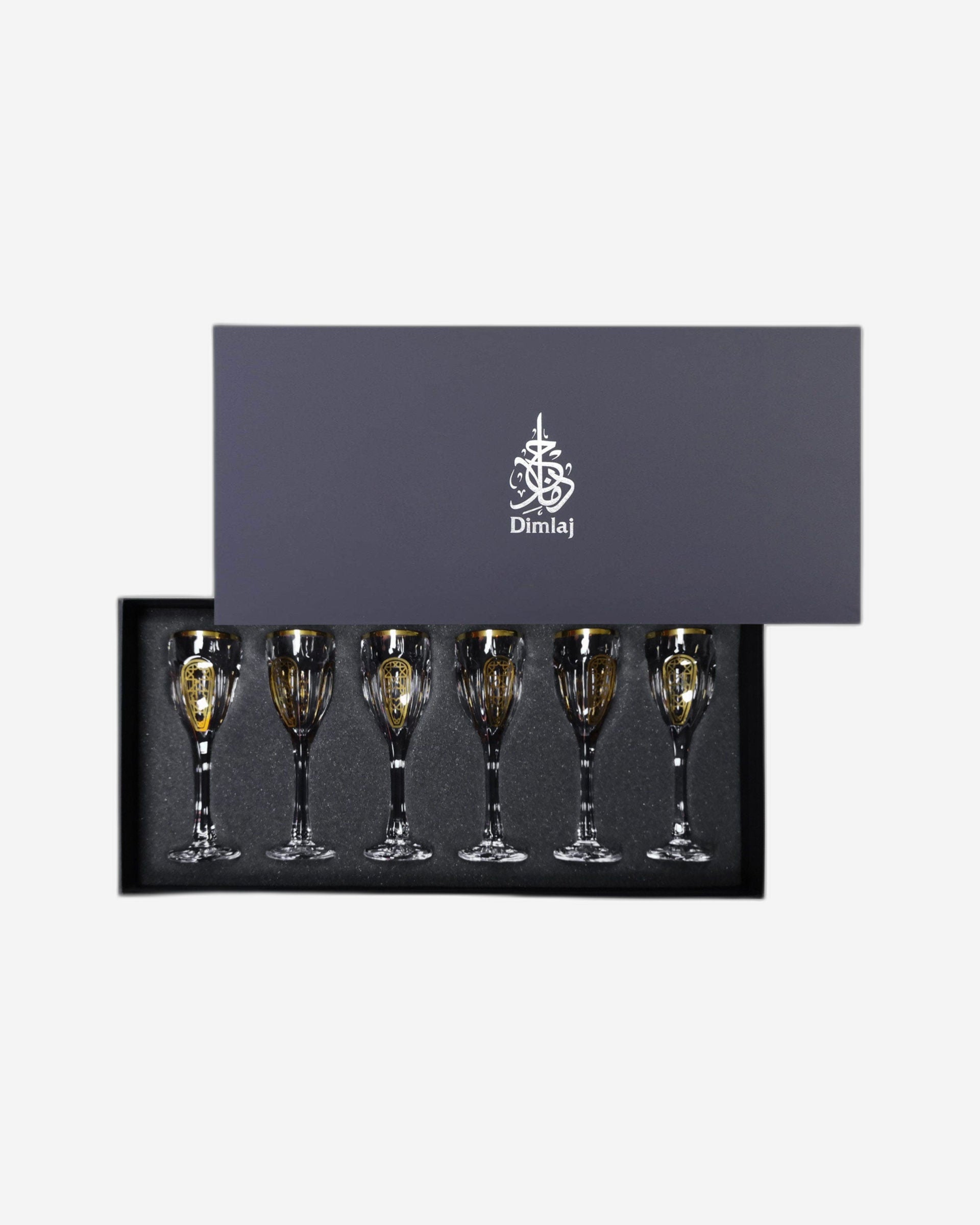 مجموعة ديملاج قرطبة من 6 قطع سيقان فلوت (ذهبية)