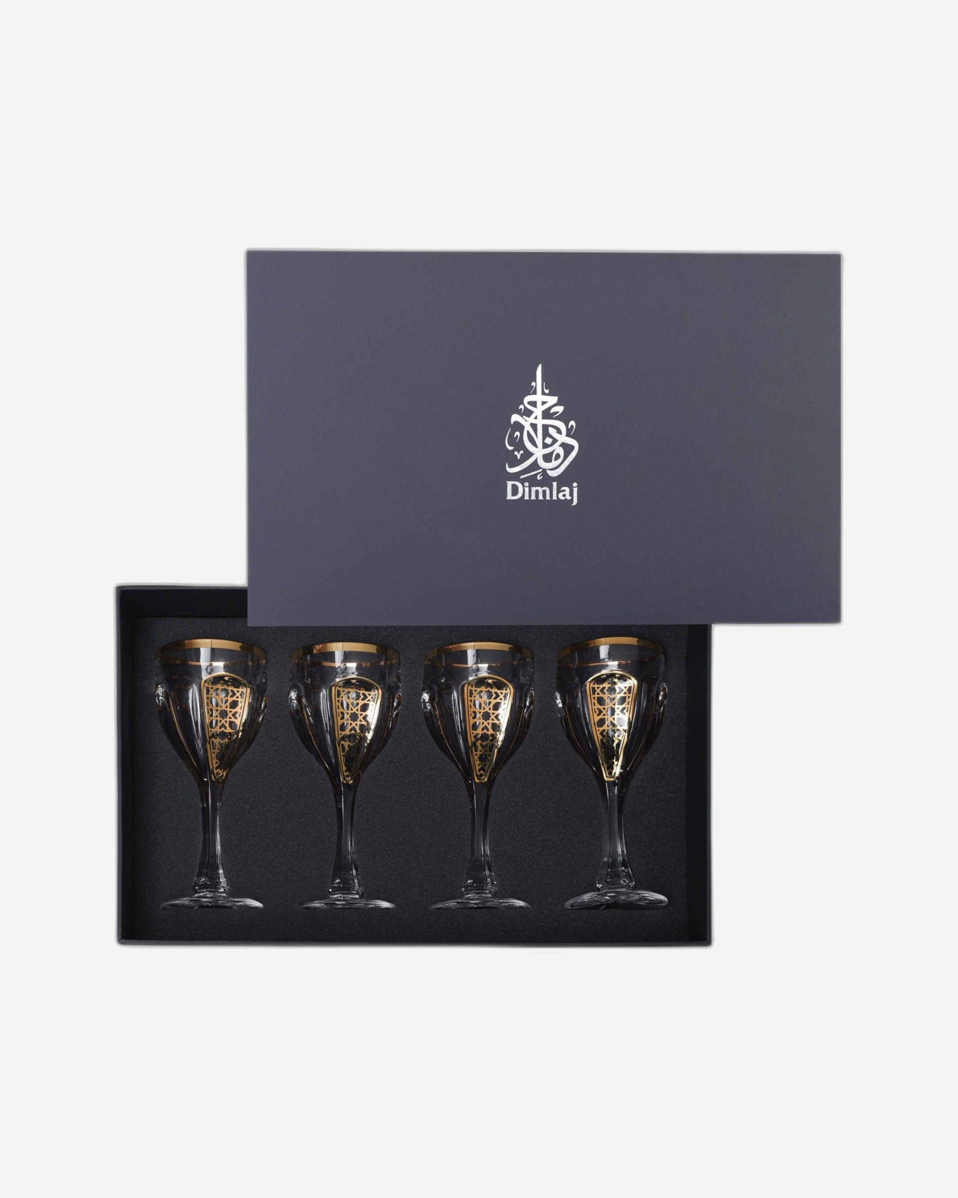 مجموعة ديملاج قرطبة من 4 قطع سيقان فلوت (ذهبية)