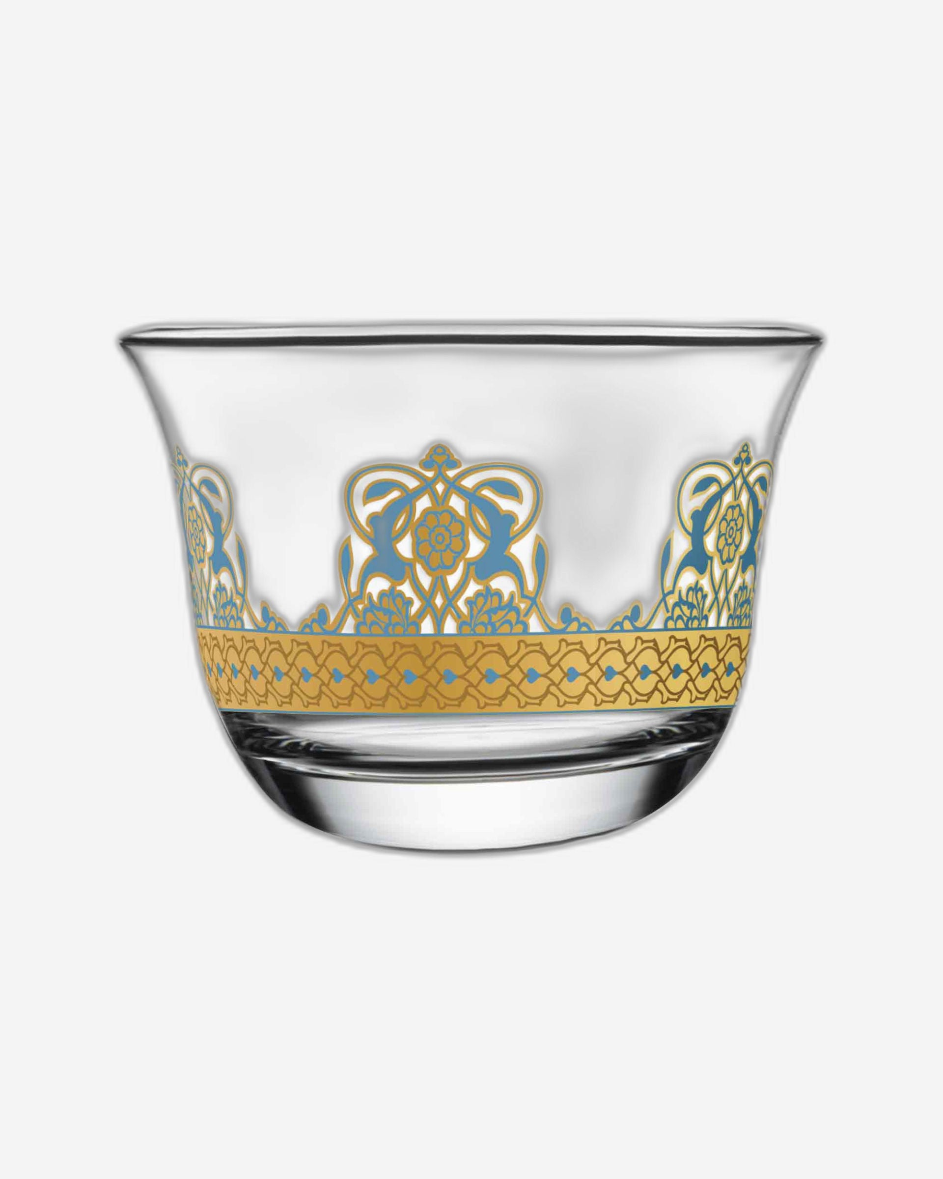 مجموعة ديملاج ريحان من 6 قطع فناجين قهوة (ذهبي)