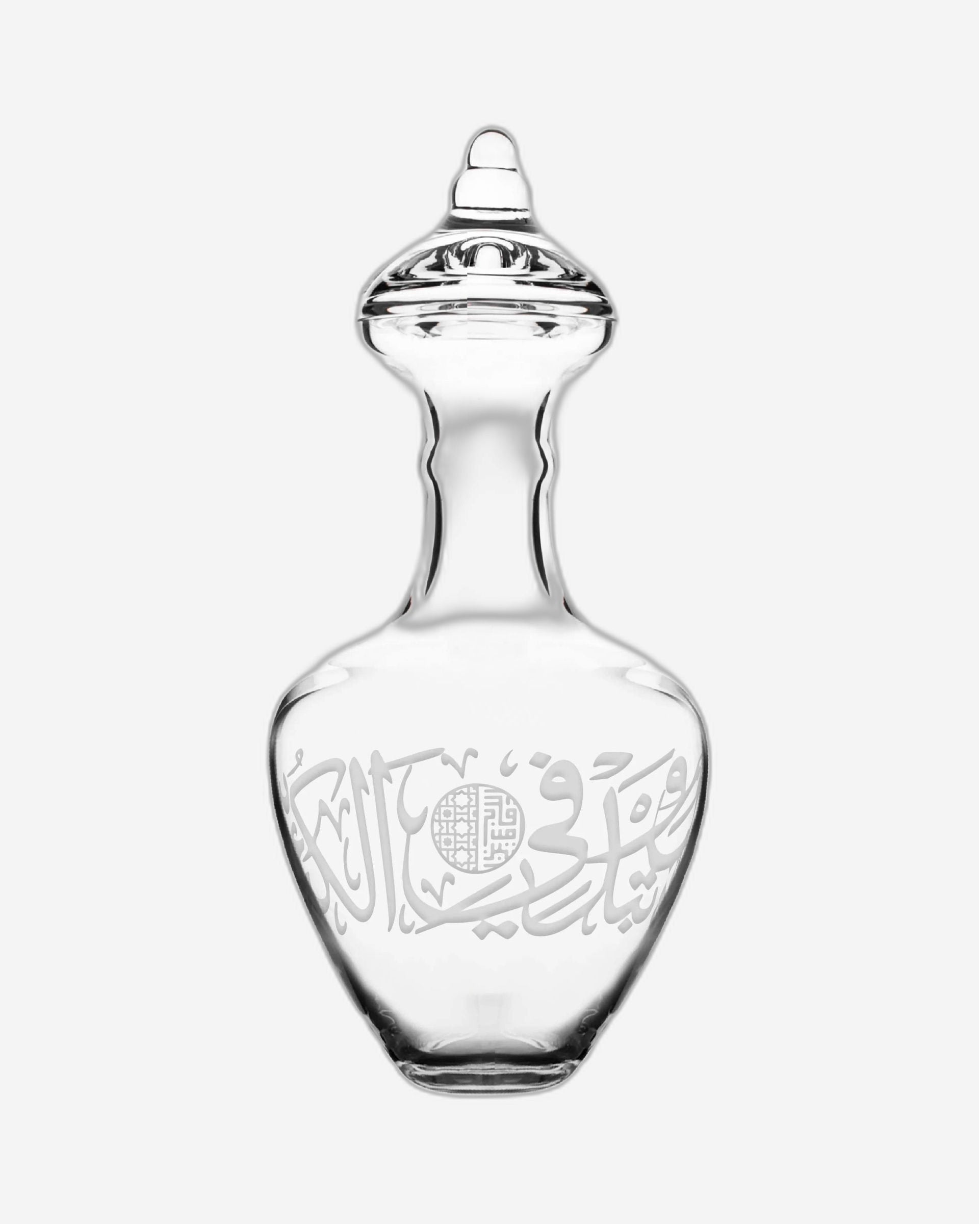 إبريق كريستال ثلث ديملاج مع غطاء (منقوش)