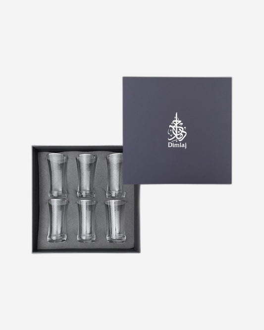 مجموعة ديملاج بيرلا من 6 أكواب كريستال (بلاتينيوم)