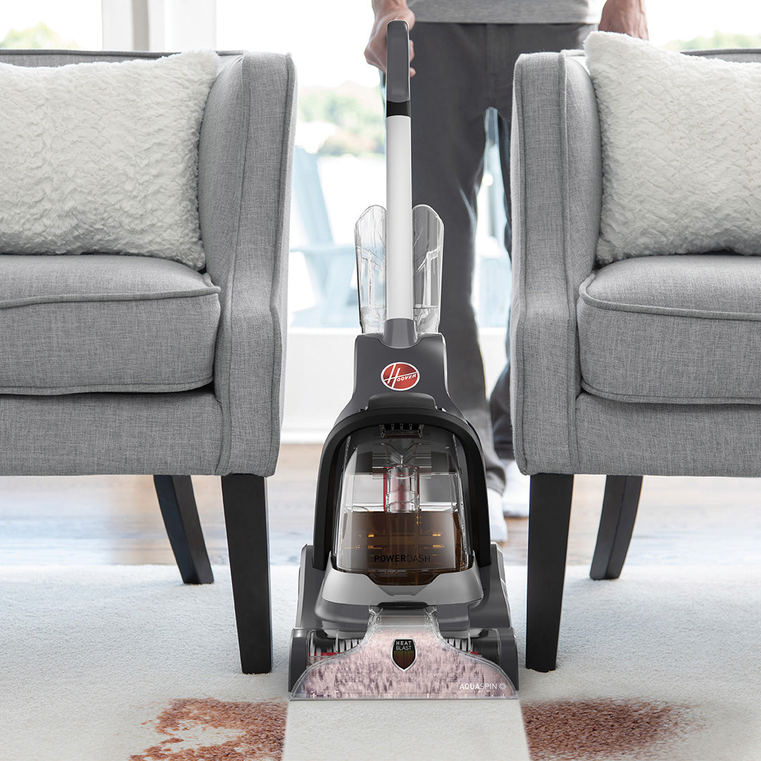 منظف السجاد هوفر باور داش كومباكت، خفيف الوزن، لتنظيف عميق للسجاد والمفروشات، مع فرشاة أكواسبن، يزيل البقع، شفط قوي - CDCW-PDME - مع ضمان