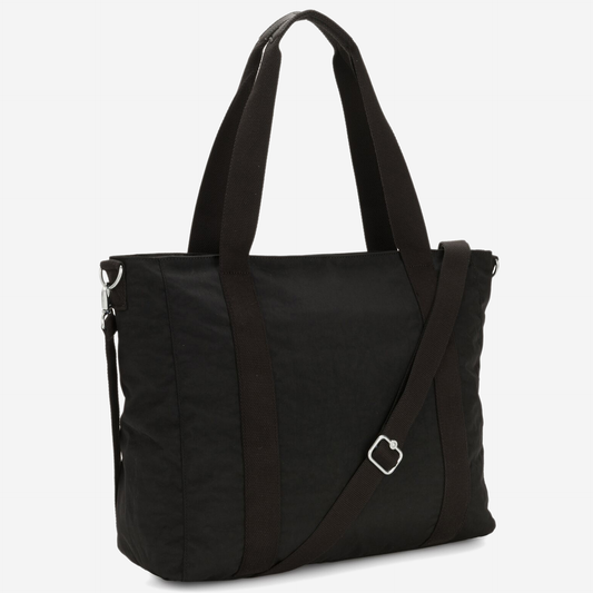 KIPLING Asseni Black Noir Large tote (Tote with Detachable Shoulder Strap) I5444-P39