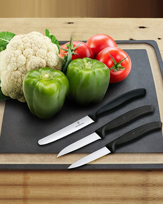 طقم سكاكين تقشير فيكتورينوكس سويس كلاسيك، 3 قطع، أسود - 6.7113.3