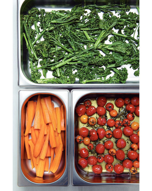 صينية طعام ترامونتينا GN 1/3 من الفولاذ المقاوم للصدأ بدون مقابض، عمق 20 مم - فولاذ 304