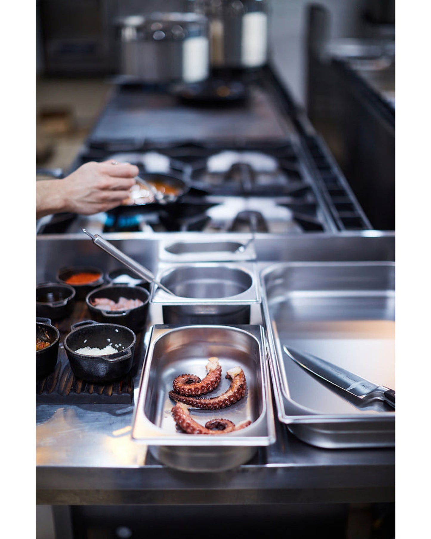 صينية طعام ترامونتينا GN 1/3 من الفولاذ المقاوم للصدأ بدون مقابض، عمق 65 مم - فولاذ 304