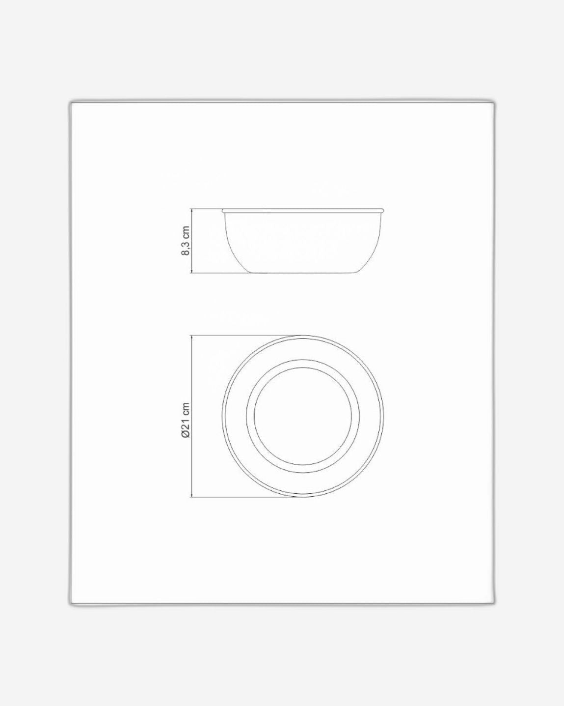 وعاء ترامونتينا فريزينوكس دائري من الفولاذ المقاوم للصدأ بلمسة نهائية غير لامعة، بدون غطاء، 20 سم و2.2 لتر