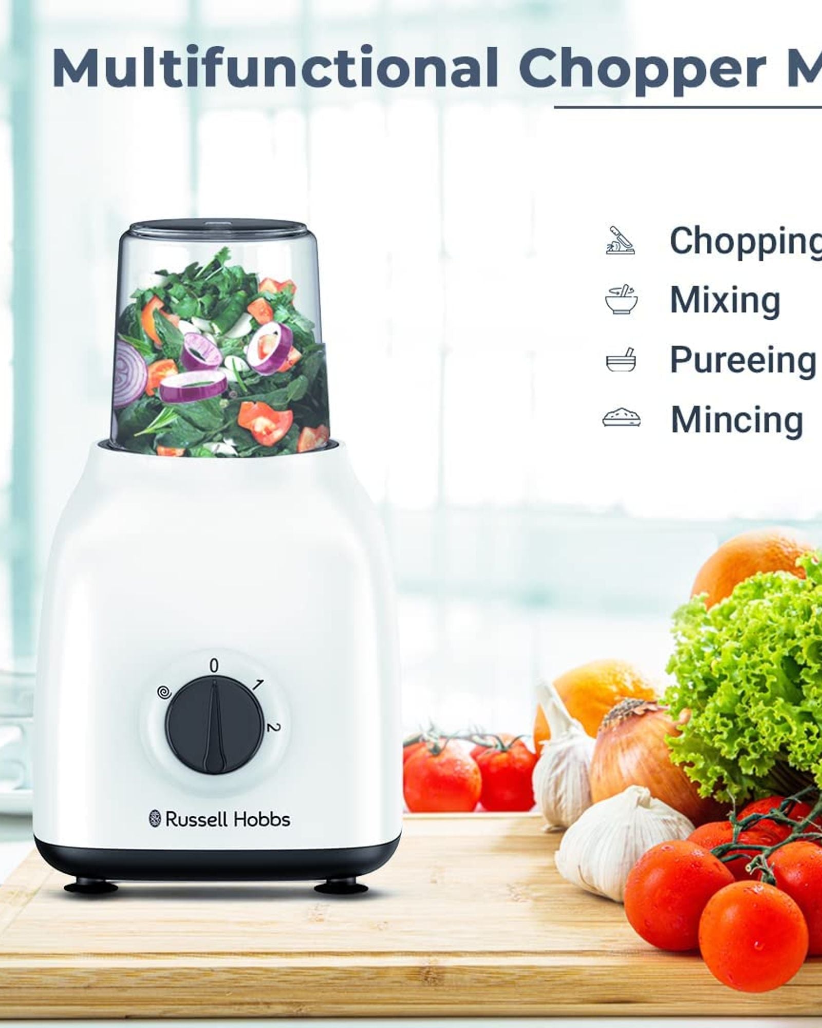 خلاط راسل هوبز 4 في 1 مع مطاحن متعددة