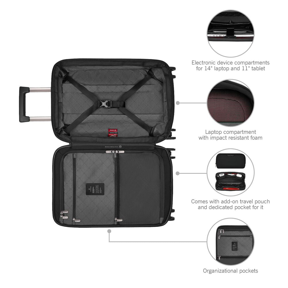 حقيبة فيكتورينوكس ميثيك للسفر المتكرر باللون الأسود