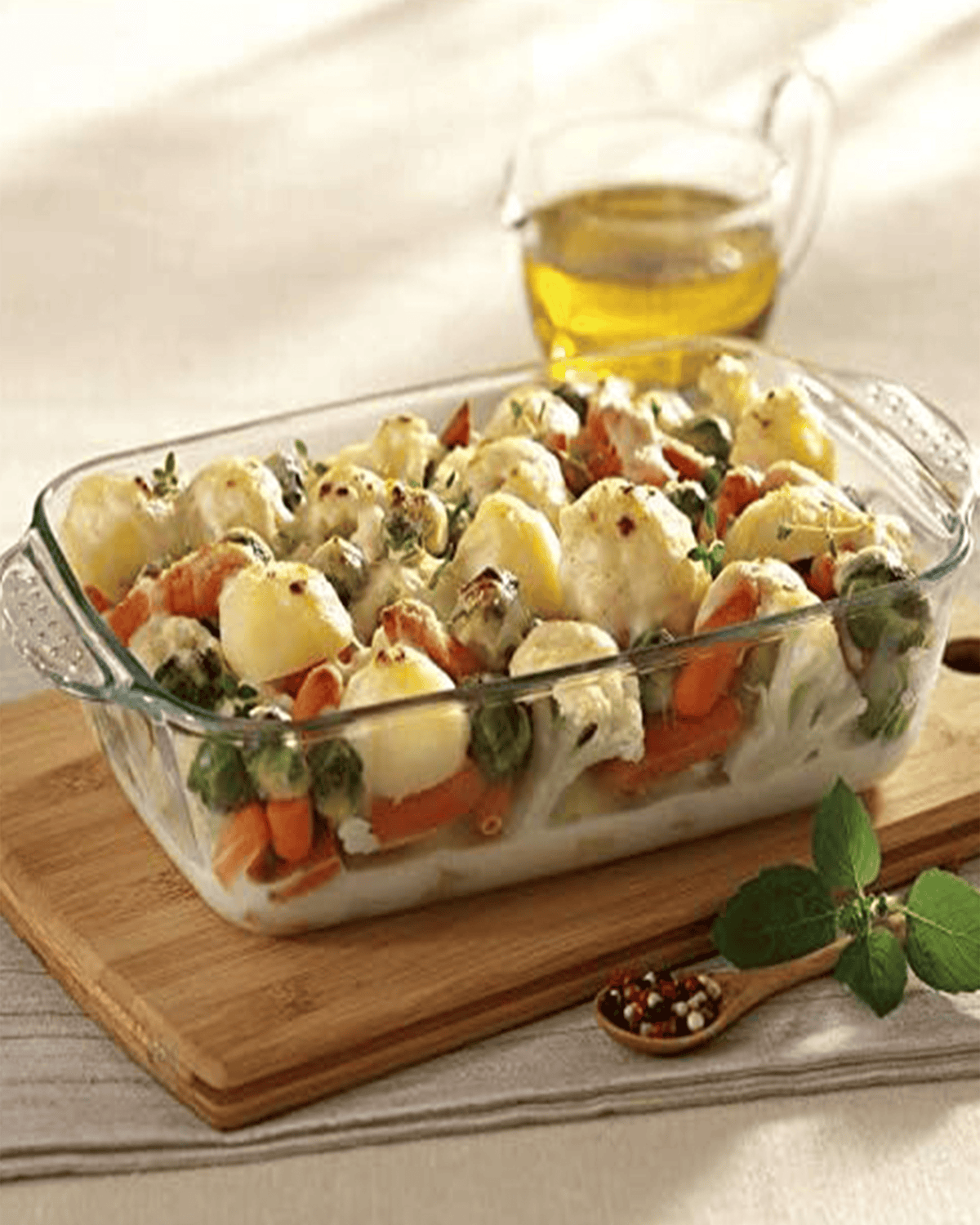 Marinex Heat-Resistant Rectangular Glass Roaster with Handles, 2.7L