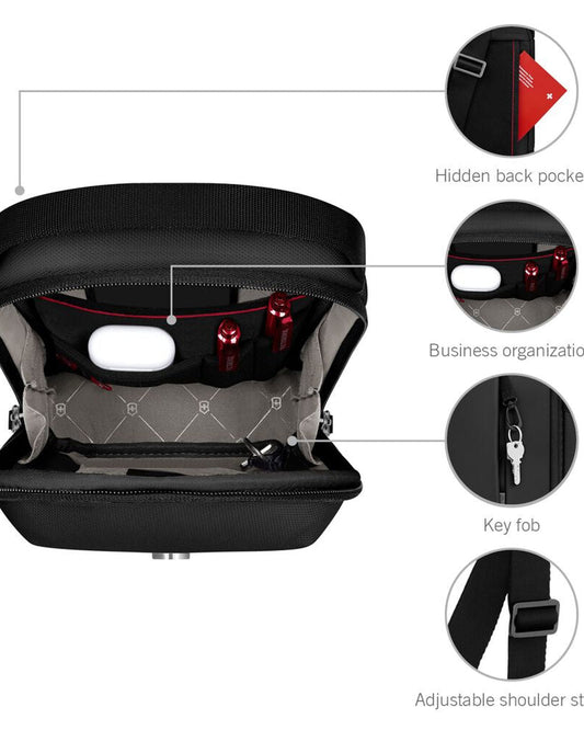 حقيبة كتف عصرية من فيكتورينوكس ألتمونت، لون أسود