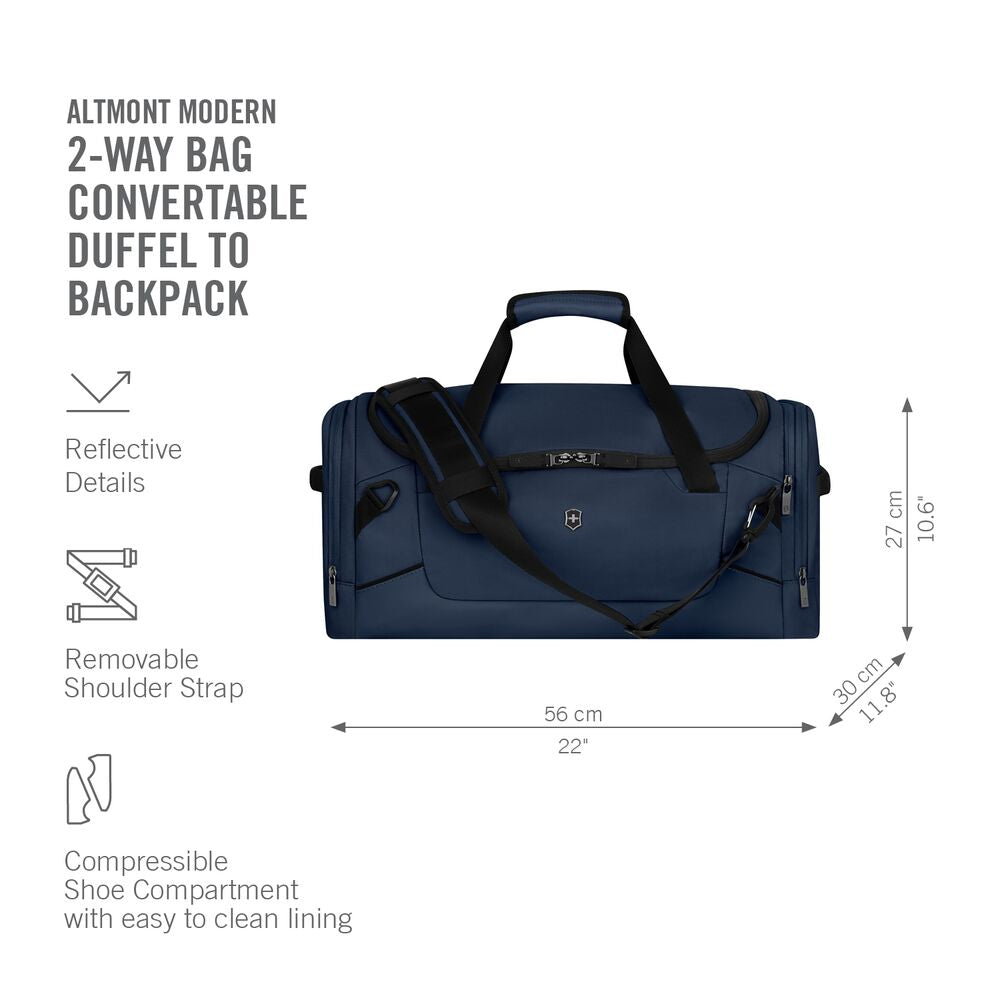 Victorinox Altmont Modern 2-Way Duffle/Backpack Bag Black