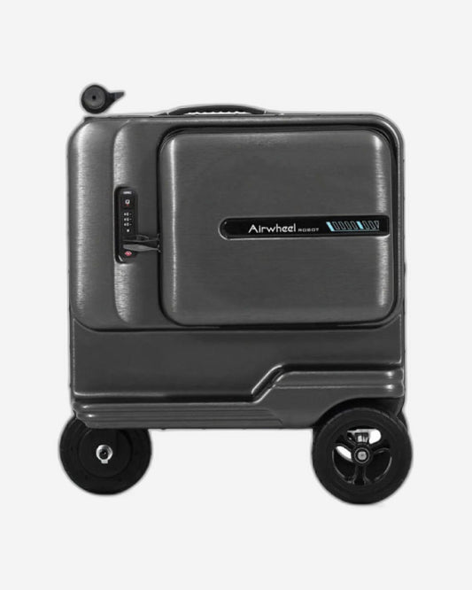 Airwheel SE3T - سكوتر كهربائي للأمتعة - أسود | حقيبة سفر ذكية كبيرة جدًا مزودة ببطارية قابلة للإزالة