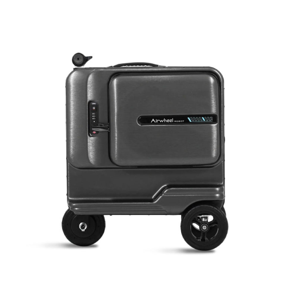 Airwheel SE3T - سكوتر كهربائي للأمتعة - أسود | حقيبة سفر ذكية كبيرة جدًا مزودة ببطارية قابلة للإزالة