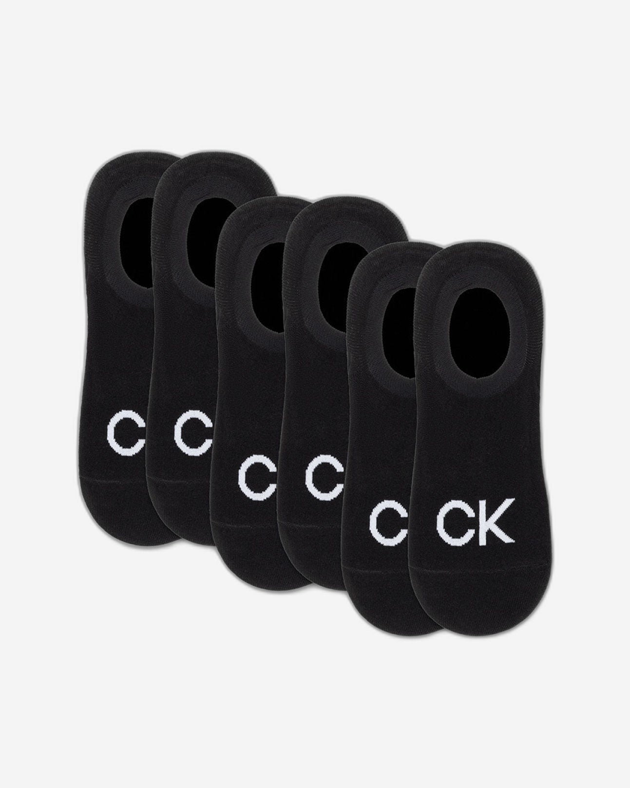 جوارب كالفن كلاين غير المرئية للرجال - عبوة من 6 قطع