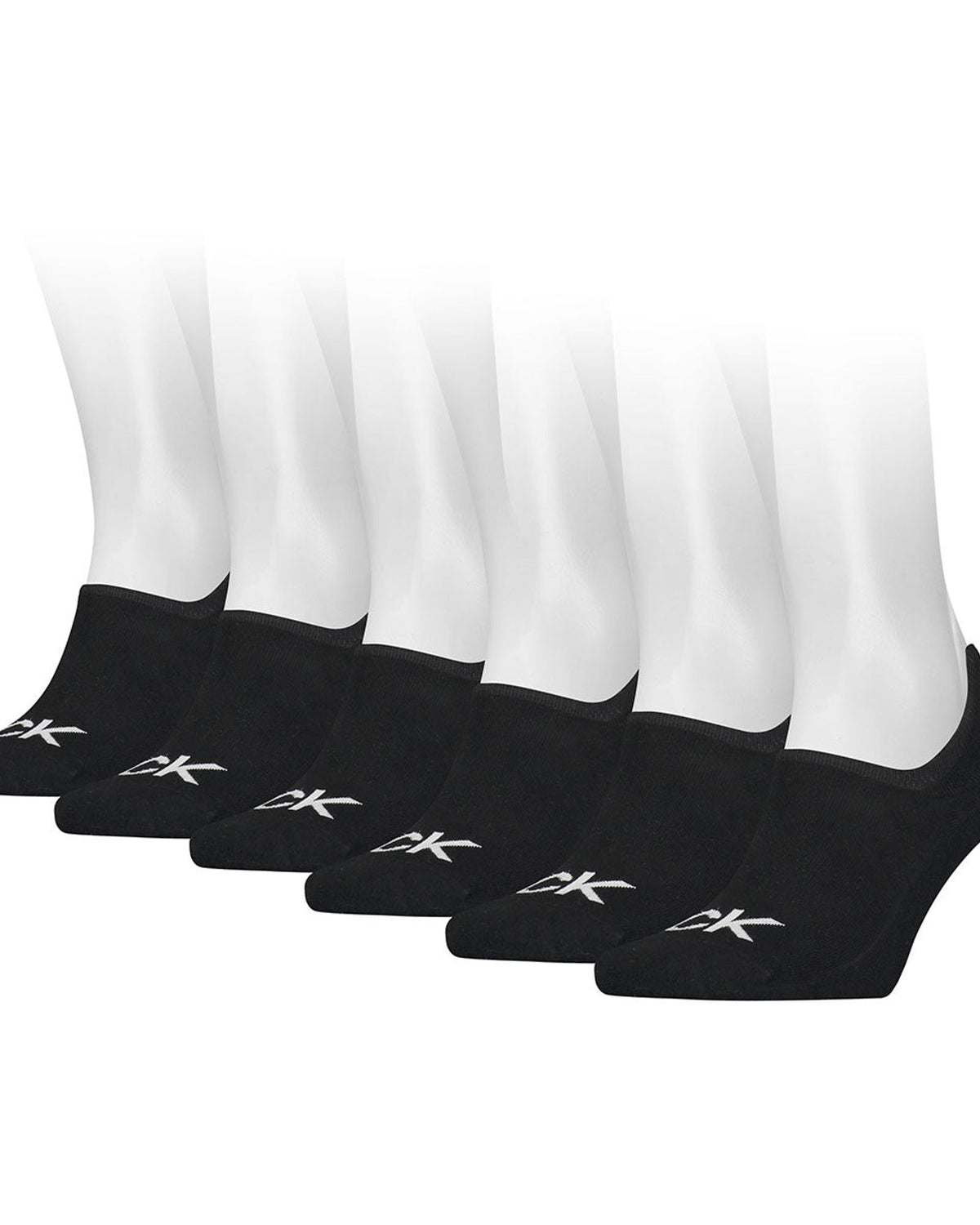 جوارب كالفن كلاين غير المرئية للرجال - عبوة من 6 قطع