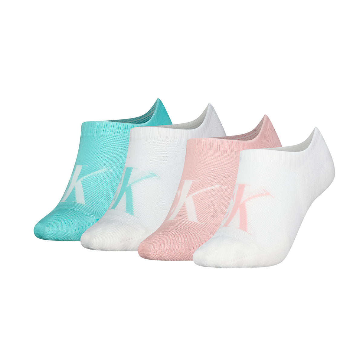 Calvin Klein Jeans Women's Invisible Footie Socks 4 pack