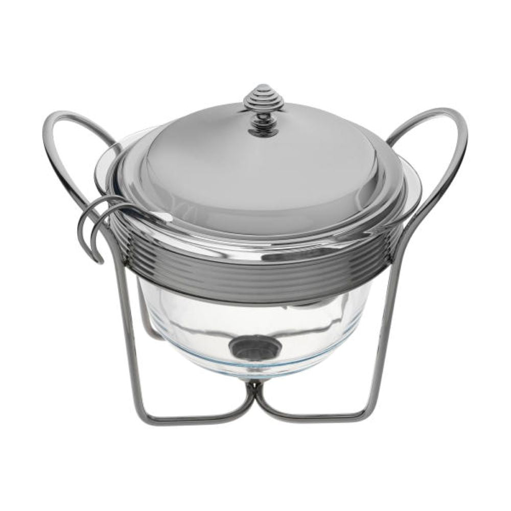 Regent Folio Stainless Steel Round Soup Cover/Warmer/Ladle 4Lt