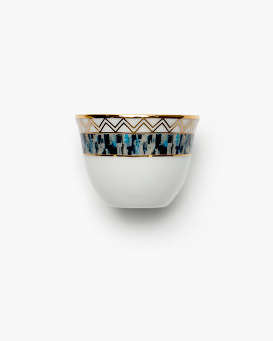 دانكوتوا موريس أزرق/ذهبي 12 قطعة من أكواب القهوة