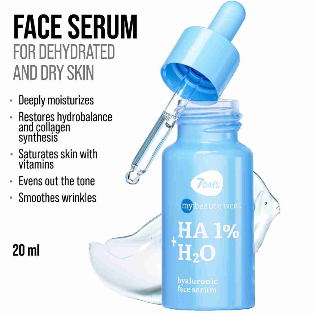 سيروم مرطب للوجه 7DAYS مع حمض الهيالورونيك بنسبة 1% 30 مل