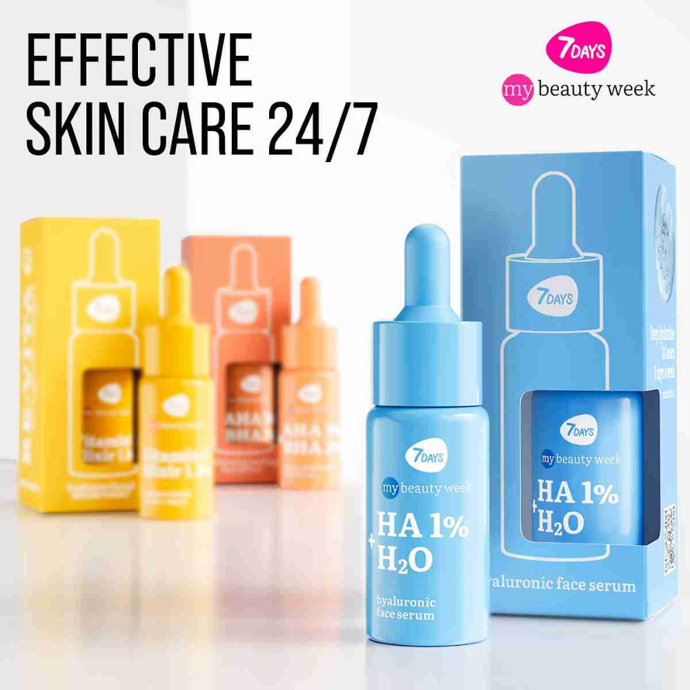 سيروم مرطب للوجه 7DAYS مع حمض الهيالورونيك بنسبة 1% 30 مل
