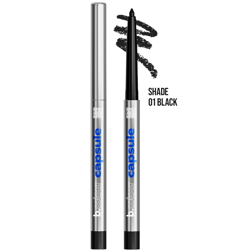 B.COLOUR PROFESSIONAL 01 Black Waterproof Kajal Eyeliner Pencil