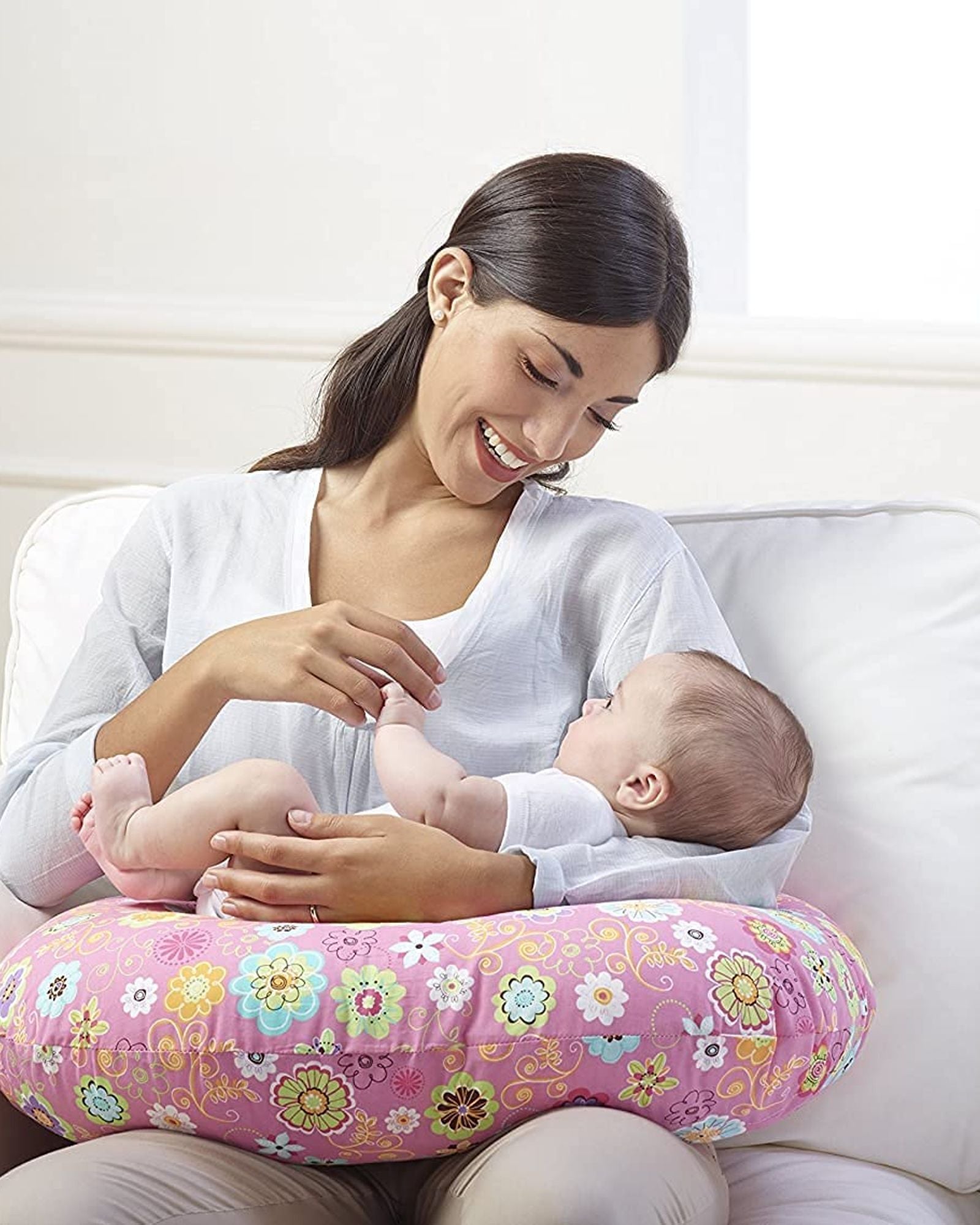 وسادة بوبي/غطاء قطني بنقشة أزهار برية