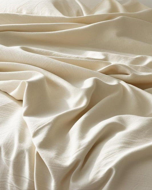 بياضات أسرّة "Sleep City" "800TC Plain Dyes" باللون الكريمي