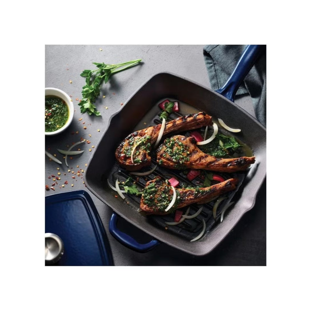 مقلاة ترامونتينا برازيل سيريز 1000 المصنوعة من الحديد الزهر المطلي بالكوبالت مقاس 10 بوصات