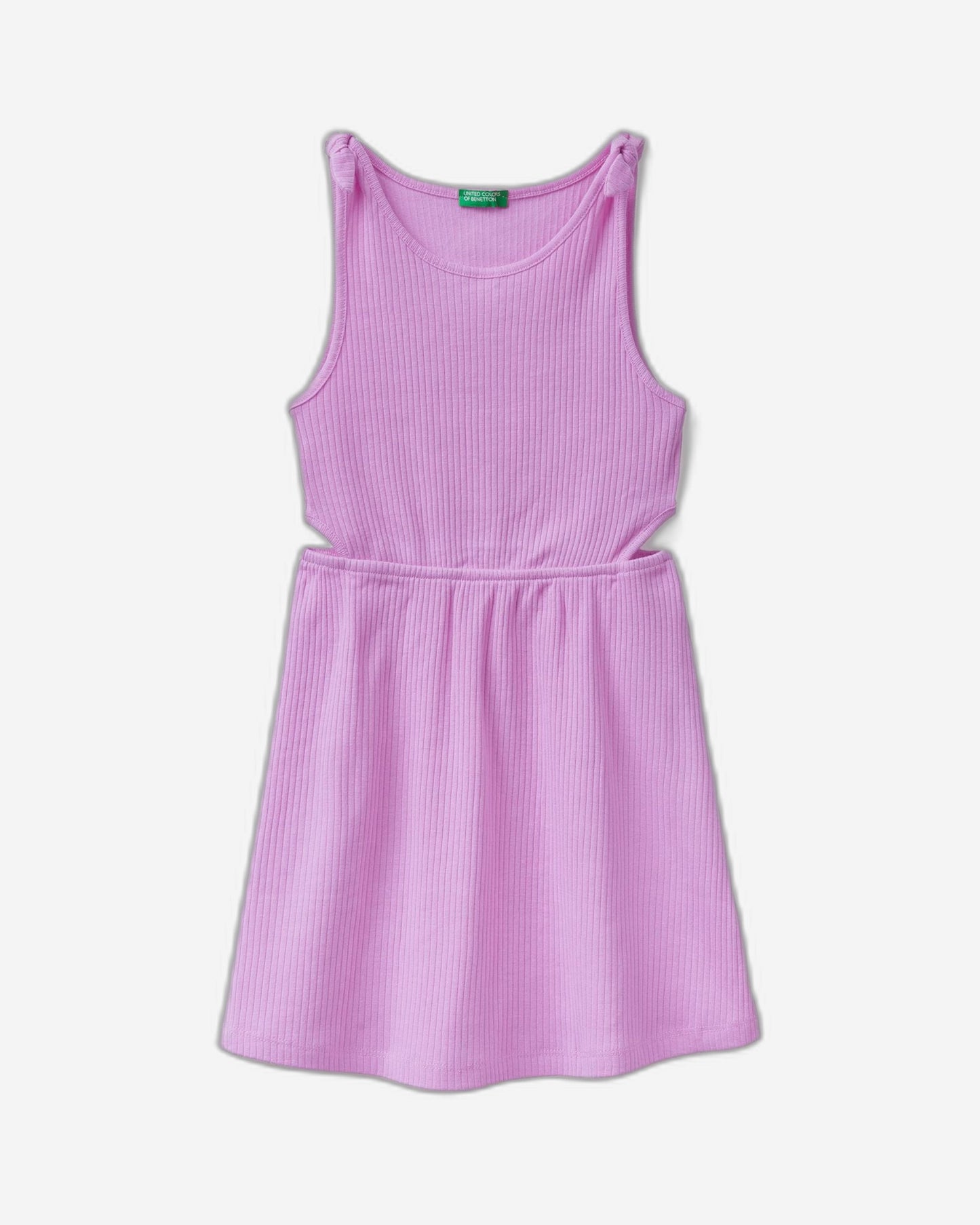 فستان مضلع مع حمالات كتف