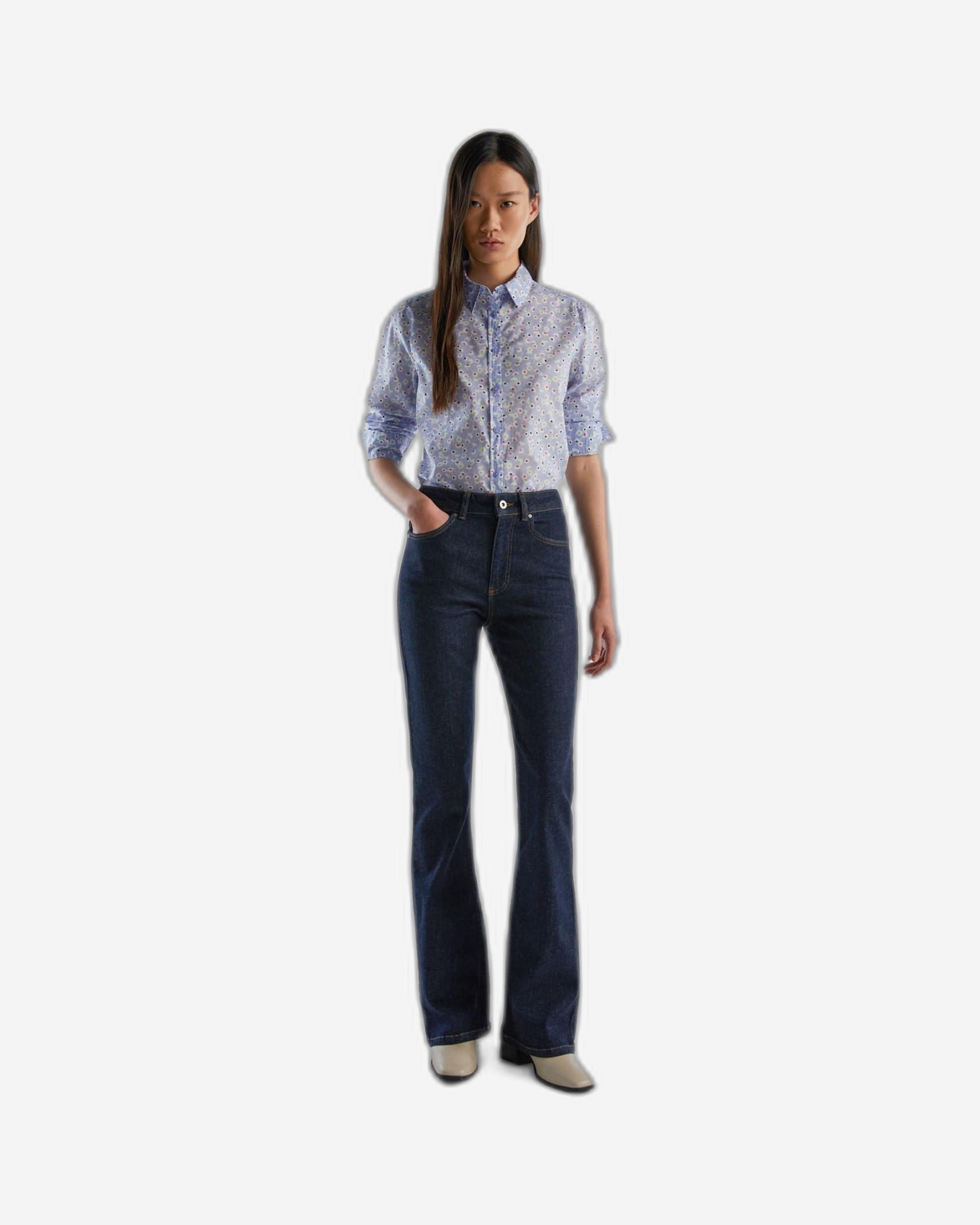 قميص منقوش مصنوع من القطن بنسبة 100%