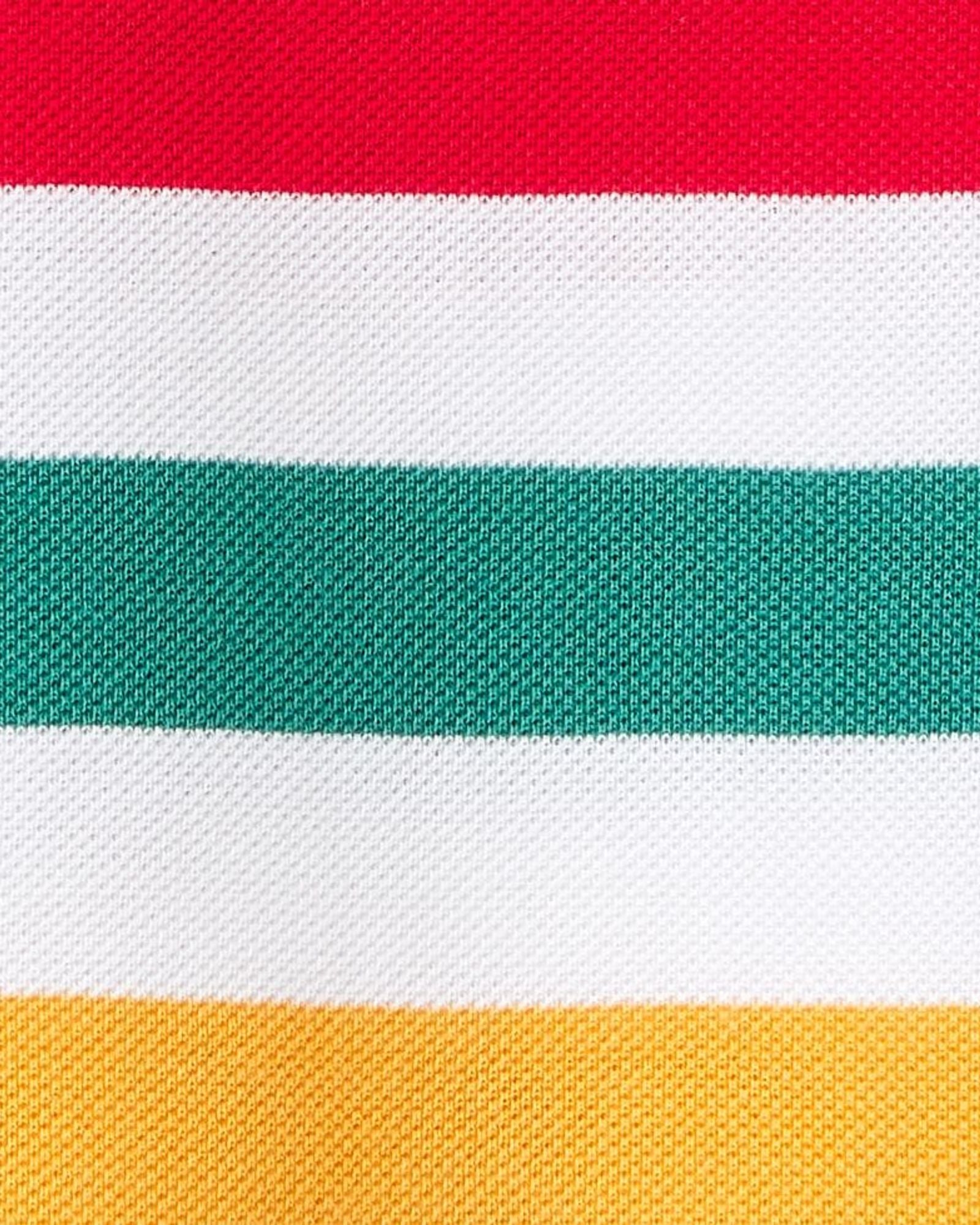 قميص بولو بأكمام قصيرة وخطوط