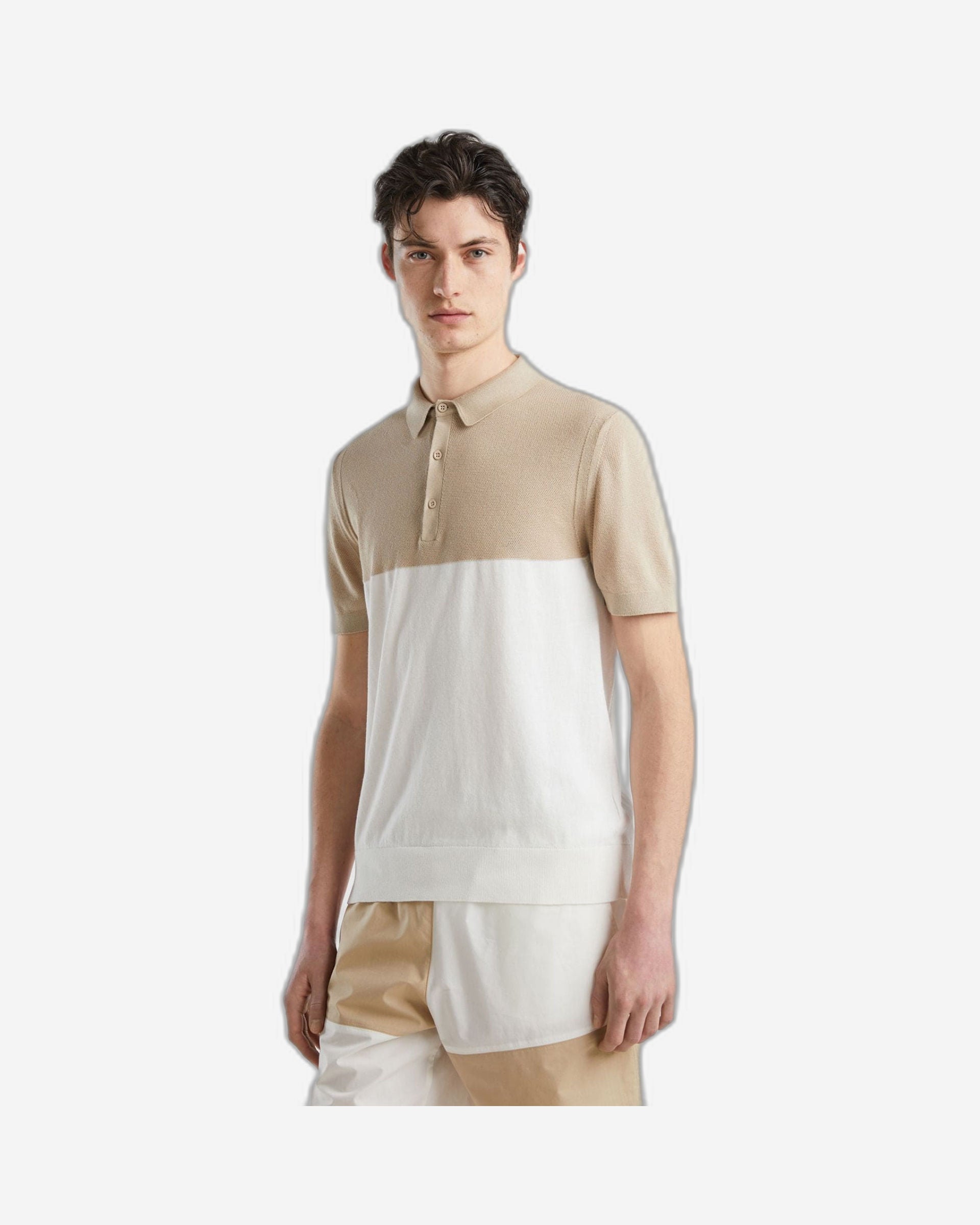 قميص بولو محبوك بألوان متعددة