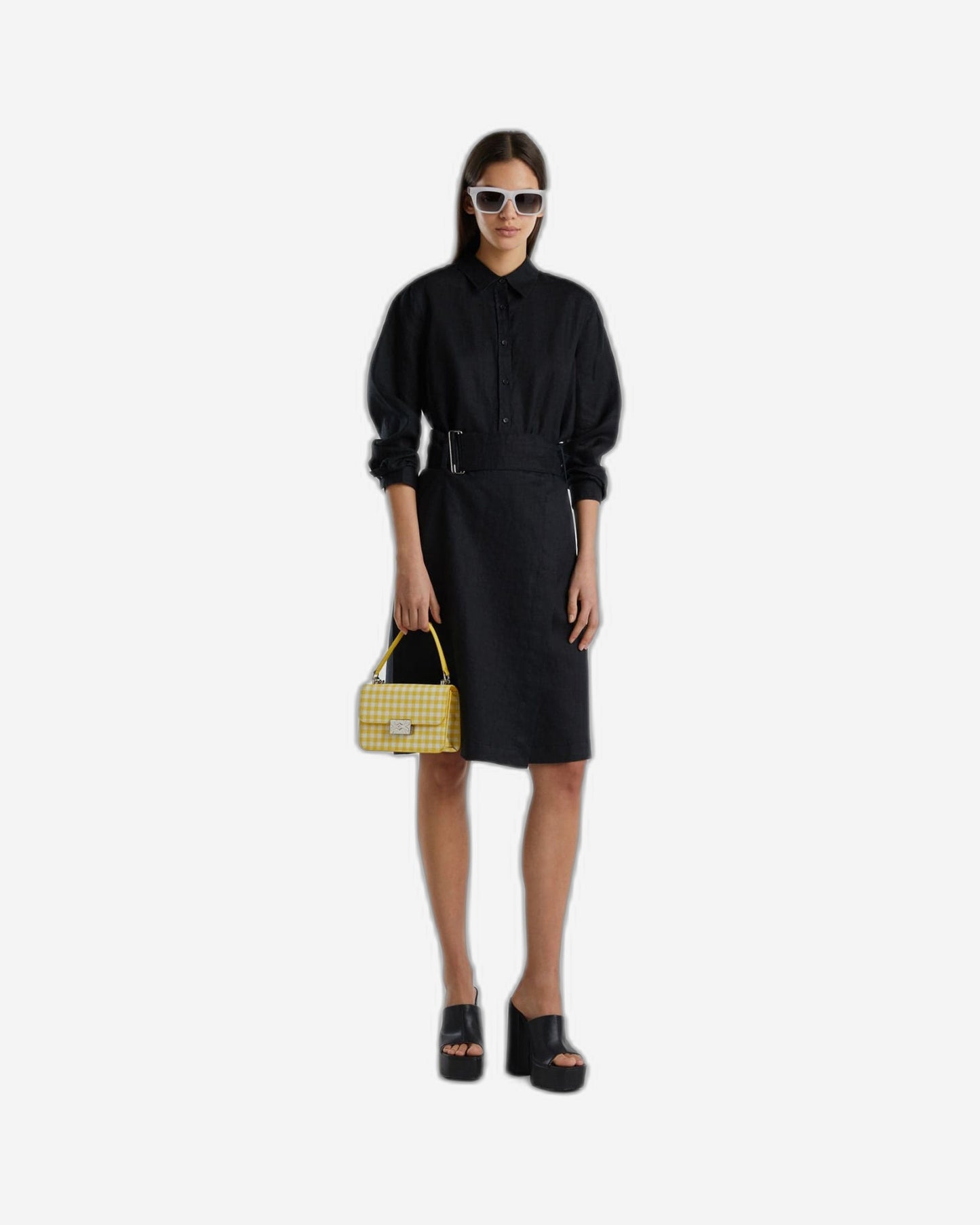 قميص طويل من الكتان الخالص