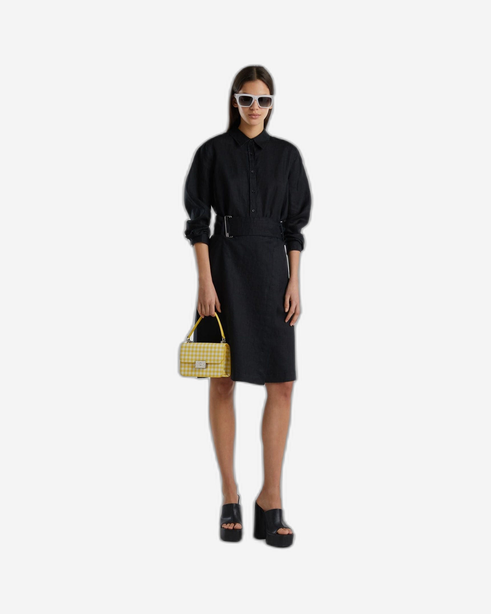 قميص طويل من الكتان الخالص