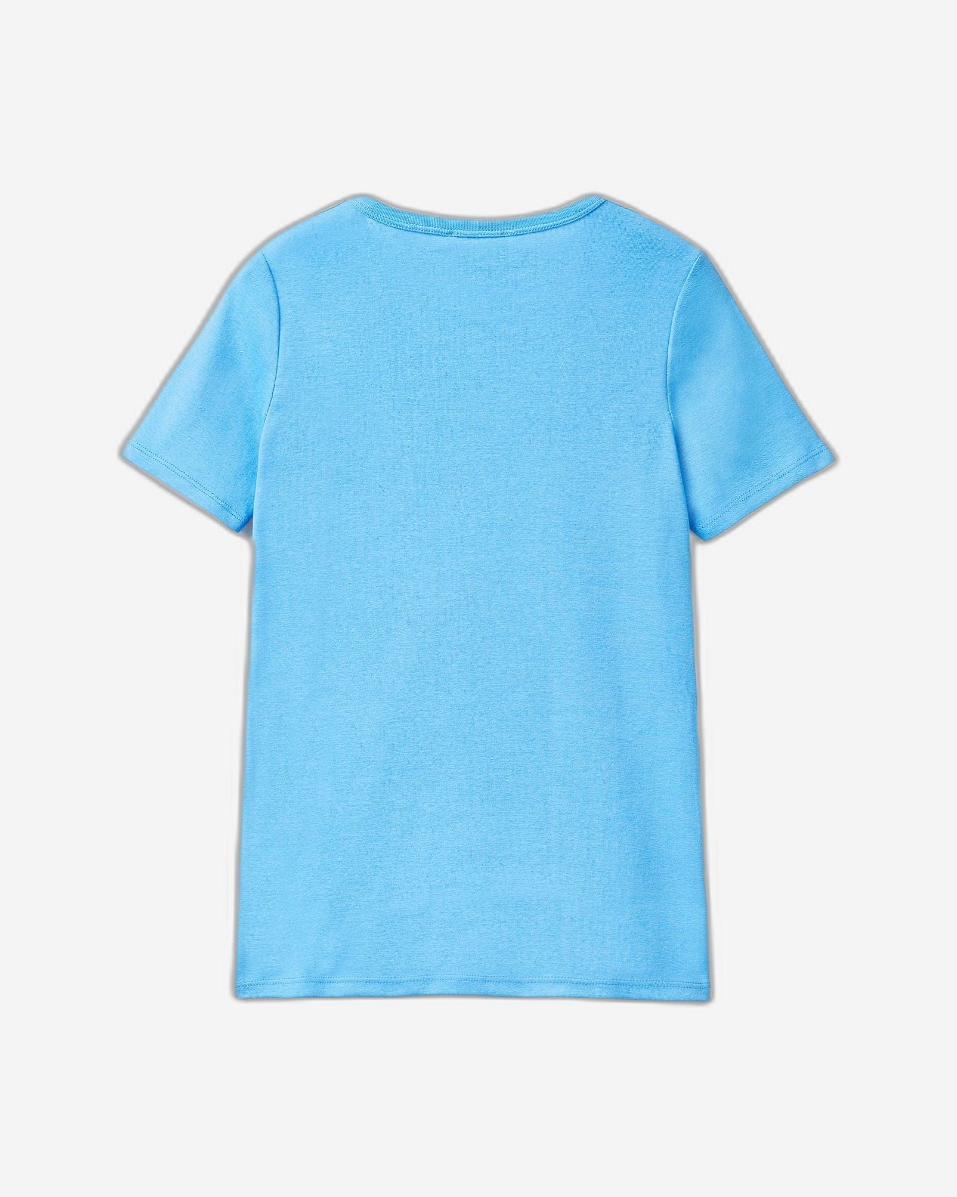 تي شيرت مصنوع من القطن بنسبة 100% مع شعار مطبوع لامع