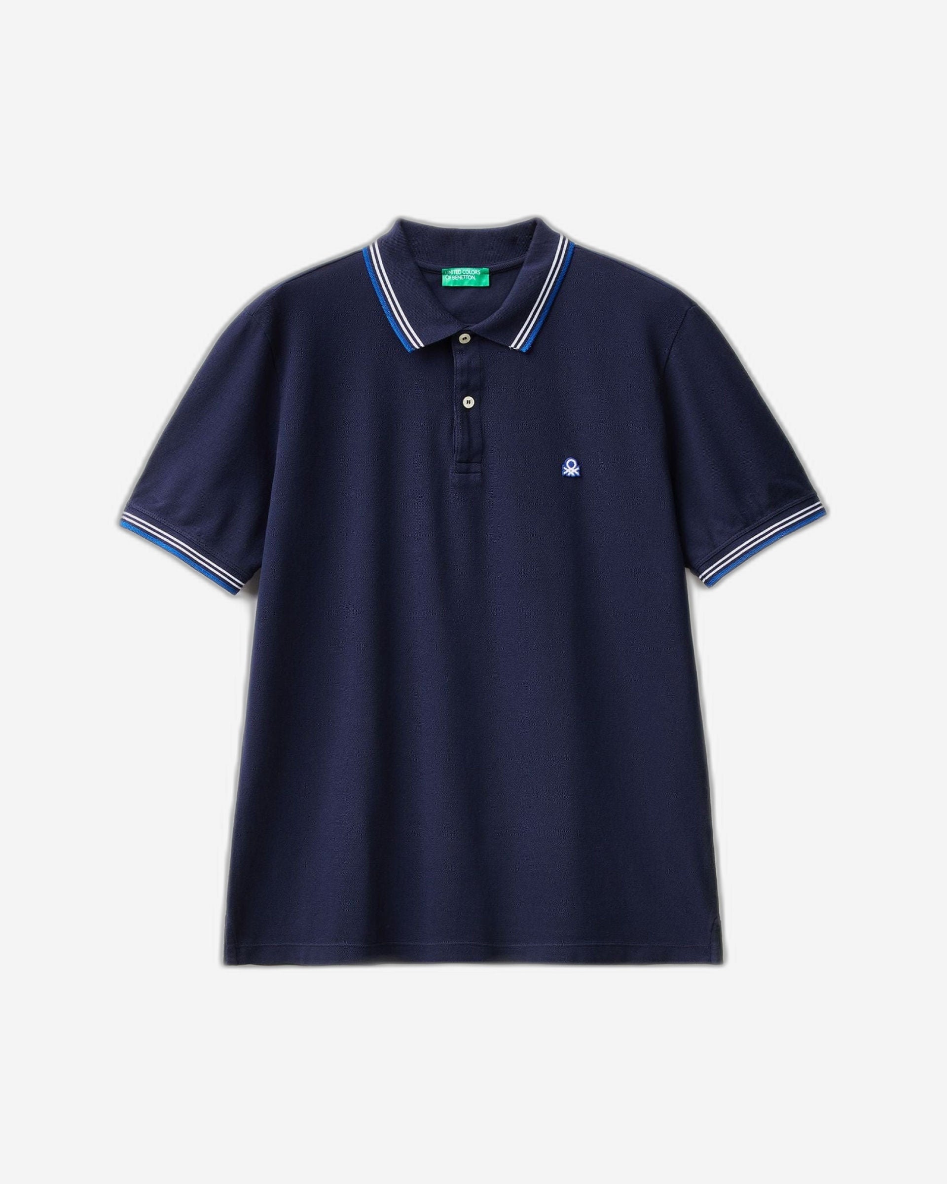 قميص بولو من القطن المطاطي بأكمام قصيرة