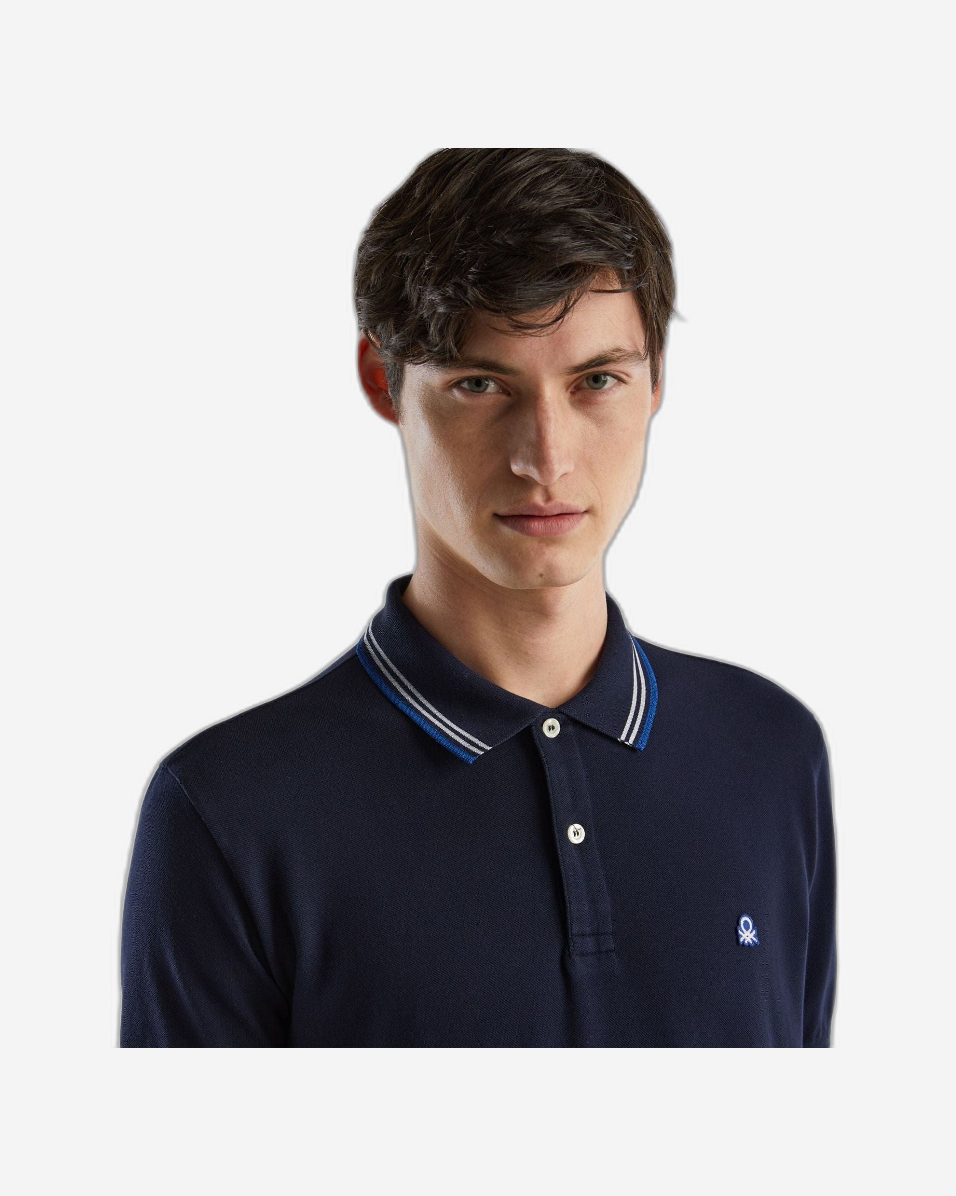 قميص بولو من القطن المطاطي بأكمام قصيرة