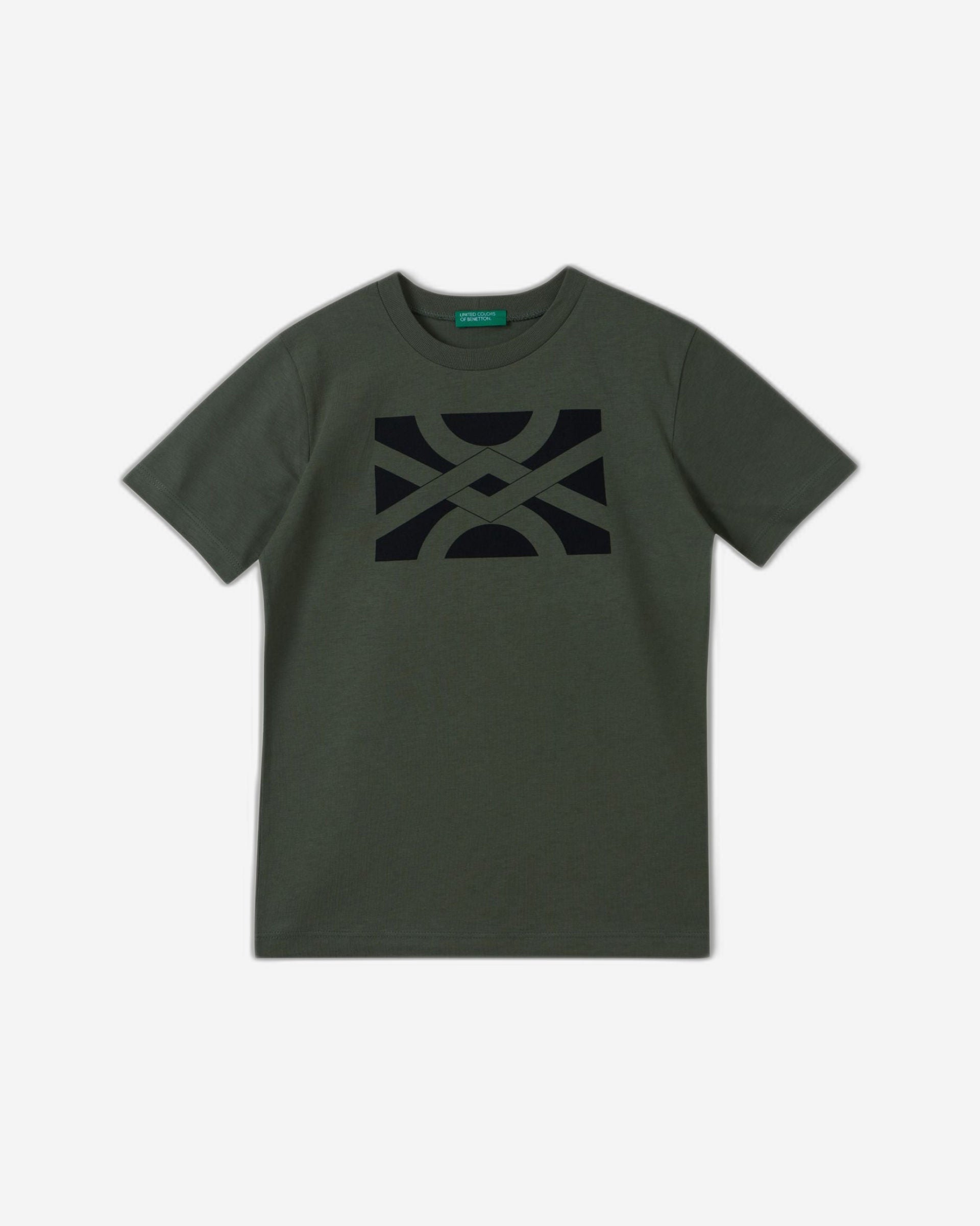 تي شيرت قطني 100% مع شعار