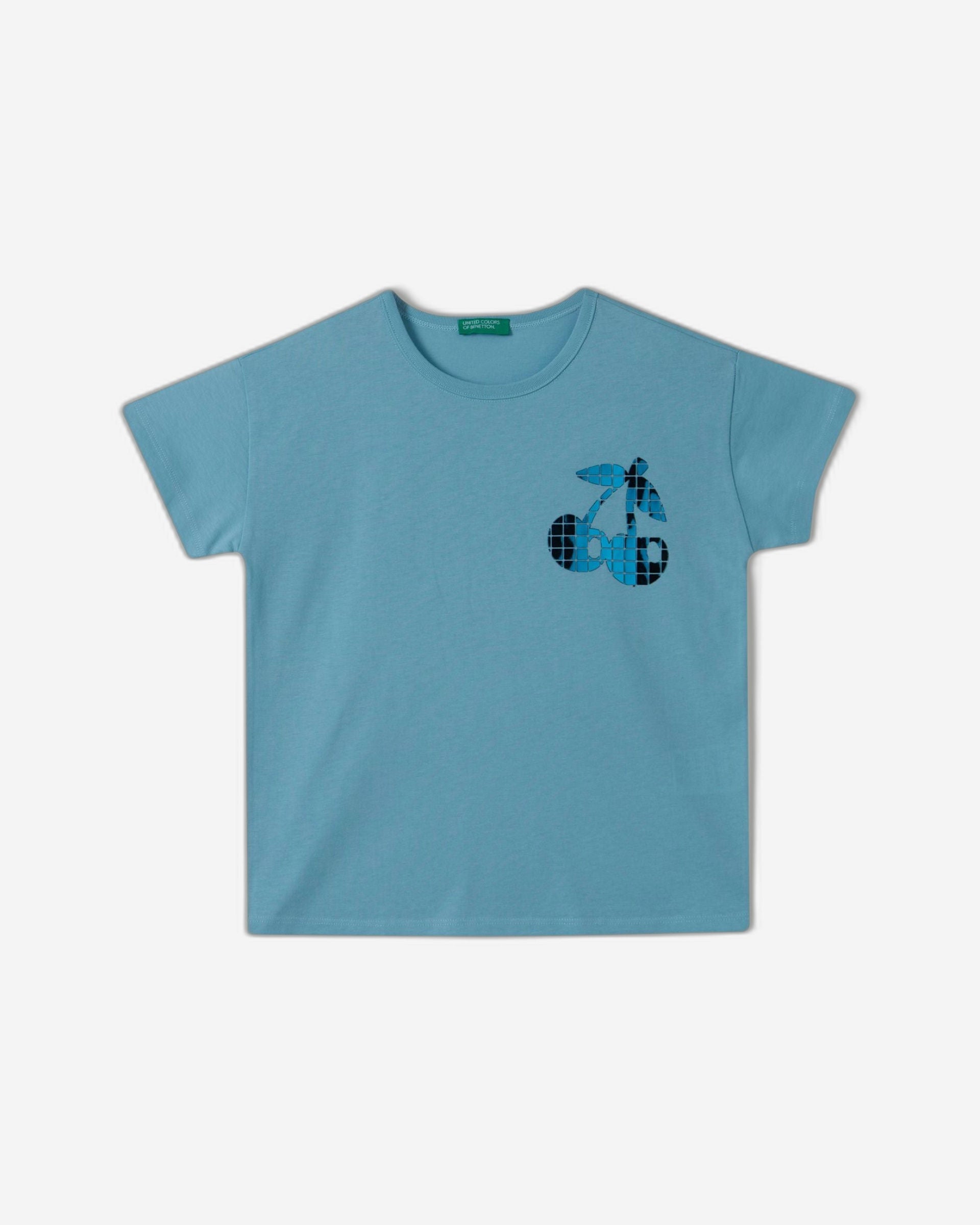 تي شيرت بقصّة مربعة مع تطريز