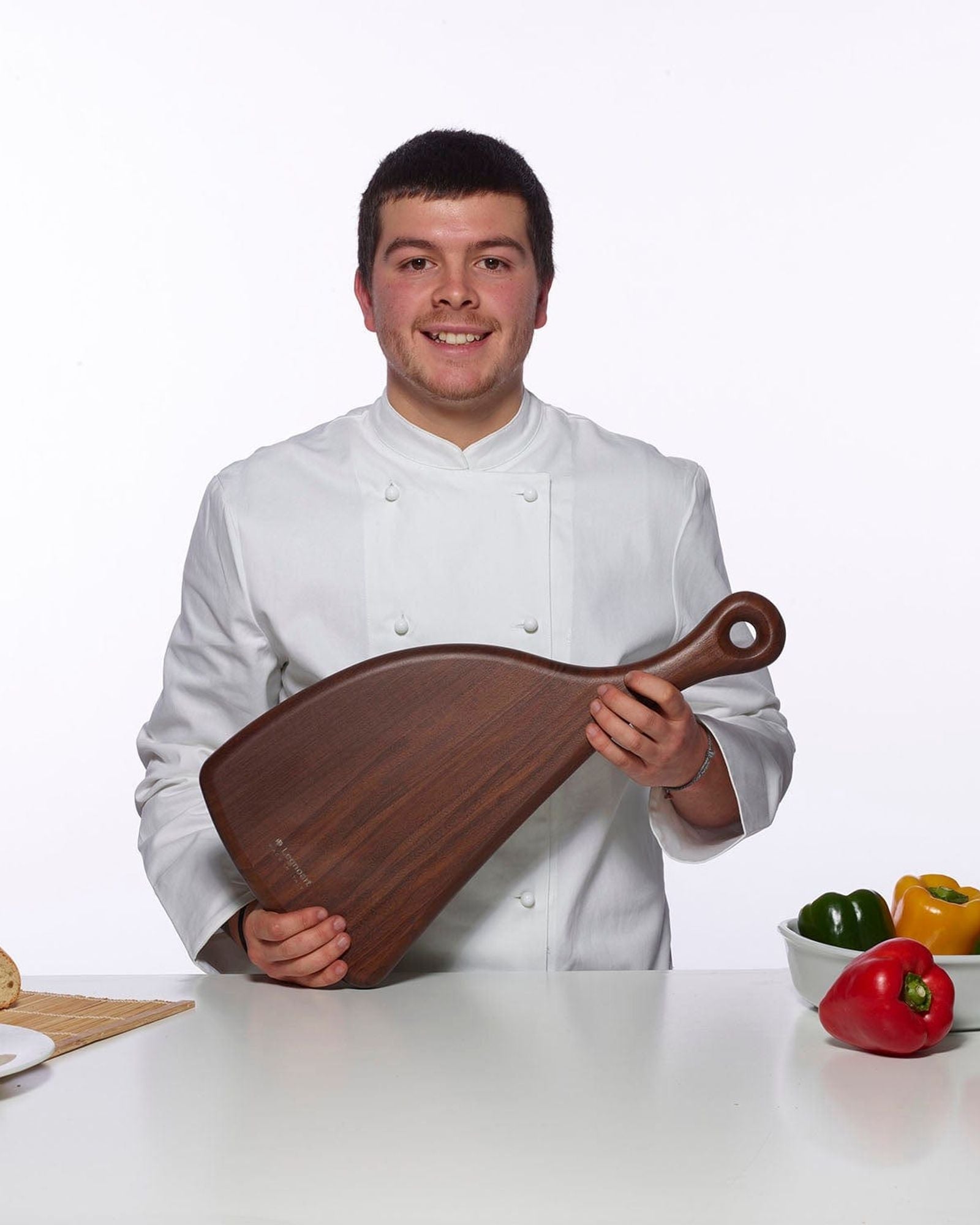 لوح تقطيع من خشب الزان من ليجنوارت بروسكيوتو تيرمو، مقاس 500×230×32 سم، لون فضي