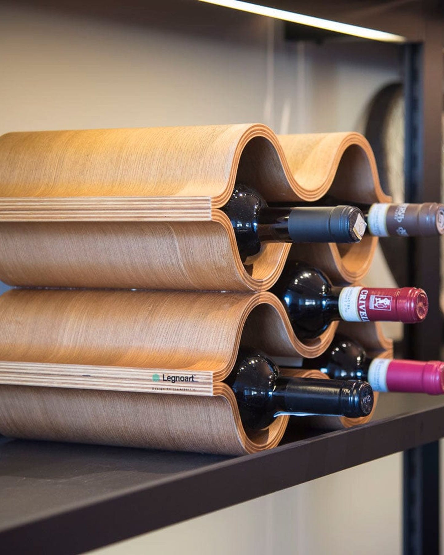 رف زجاجات ليجنوارت ماريا من خشب البلوط Wr-3