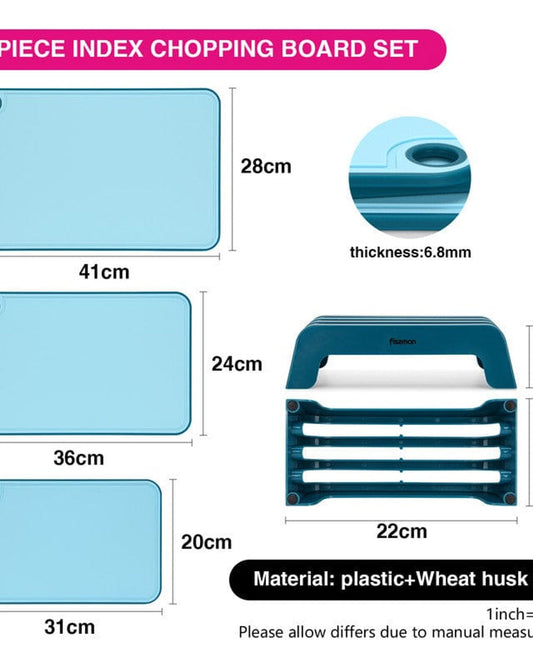 ألواح تقطيع فيسمان / تي بي آر، 3 قطع، أزرق