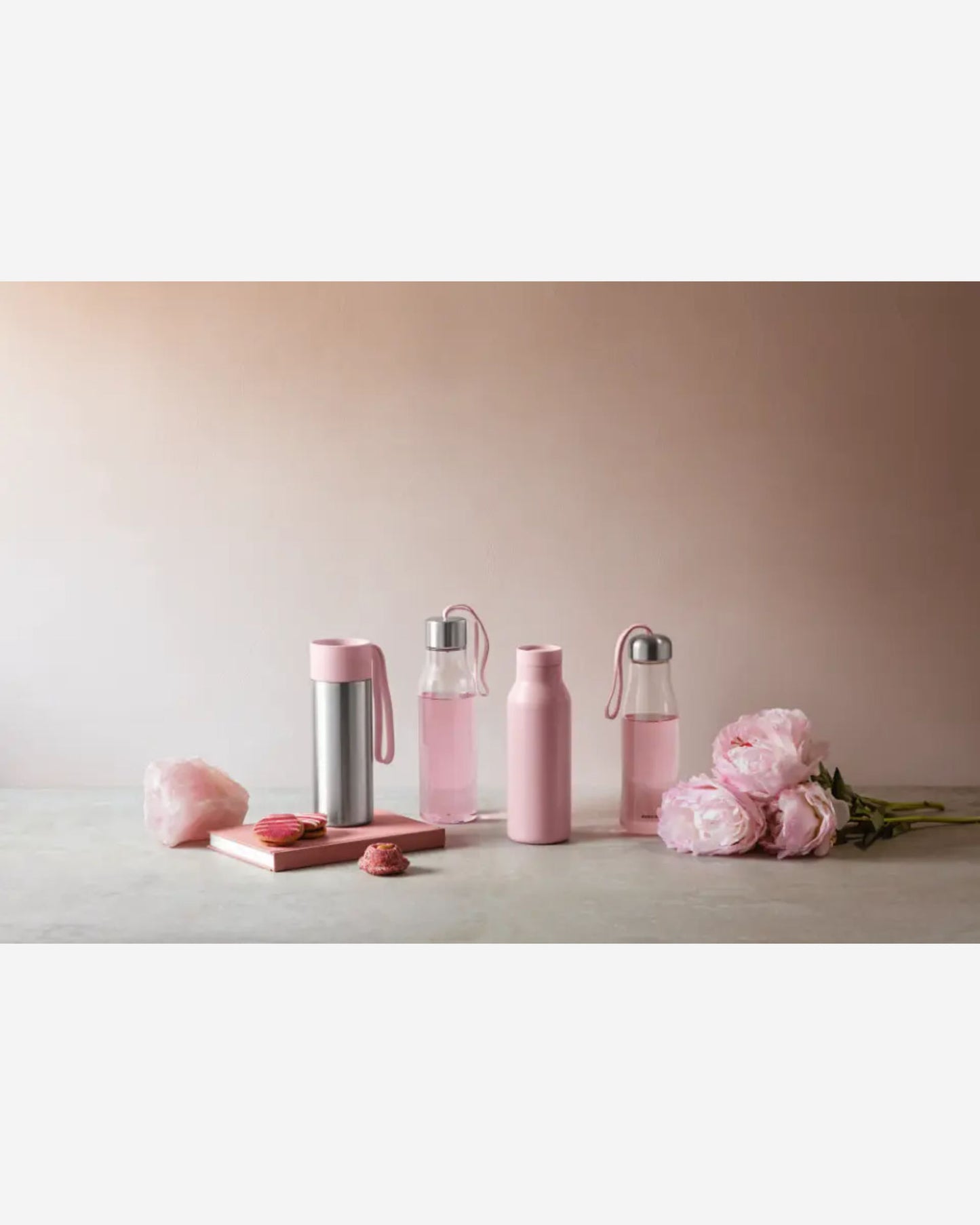 زجاجة شرب إيفا سولو 575046، سعة 0.5 لتر، مصنوعة من الكوارتز الوردي