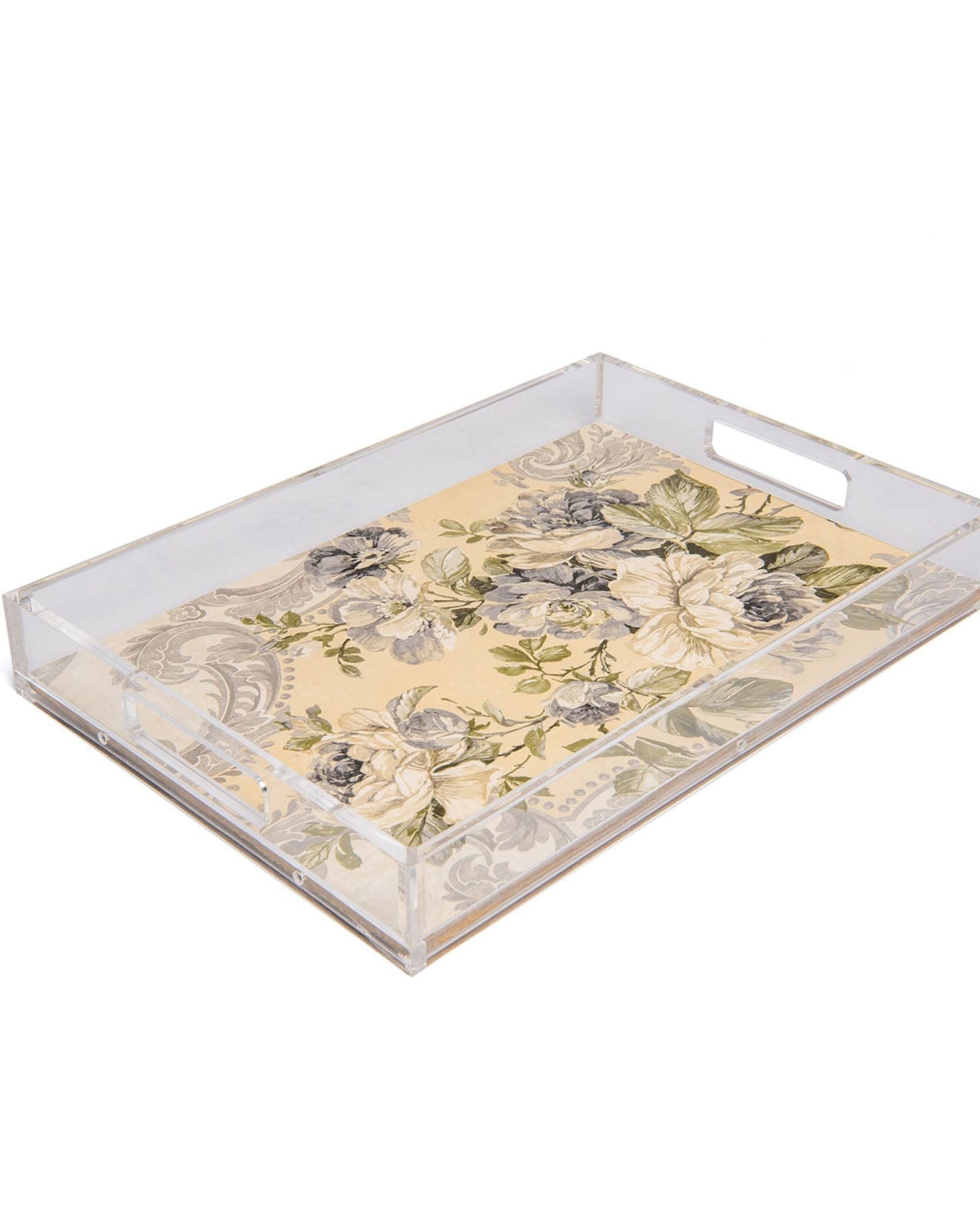 صينية سيزاتيني ألفريدا الخشبية المصنوعة من مادة البليكسي الذهبية