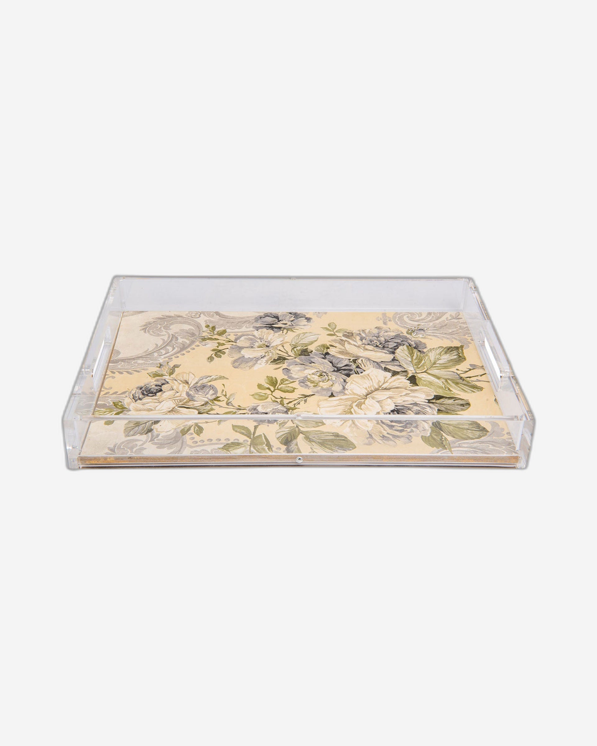 صينية سيزاتيني ألفريدا الخشبية المصنوعة من مادة البليكسي الذهبية