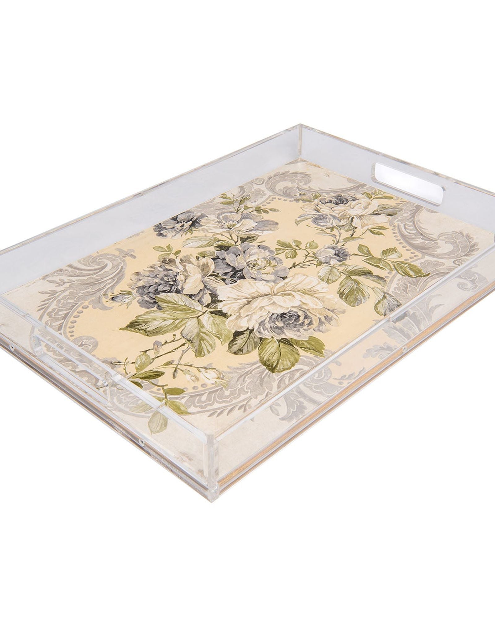 صينية سيزاتيني ألفريدا الخشبية المصنوعة من مادة البليكسي الذهبية