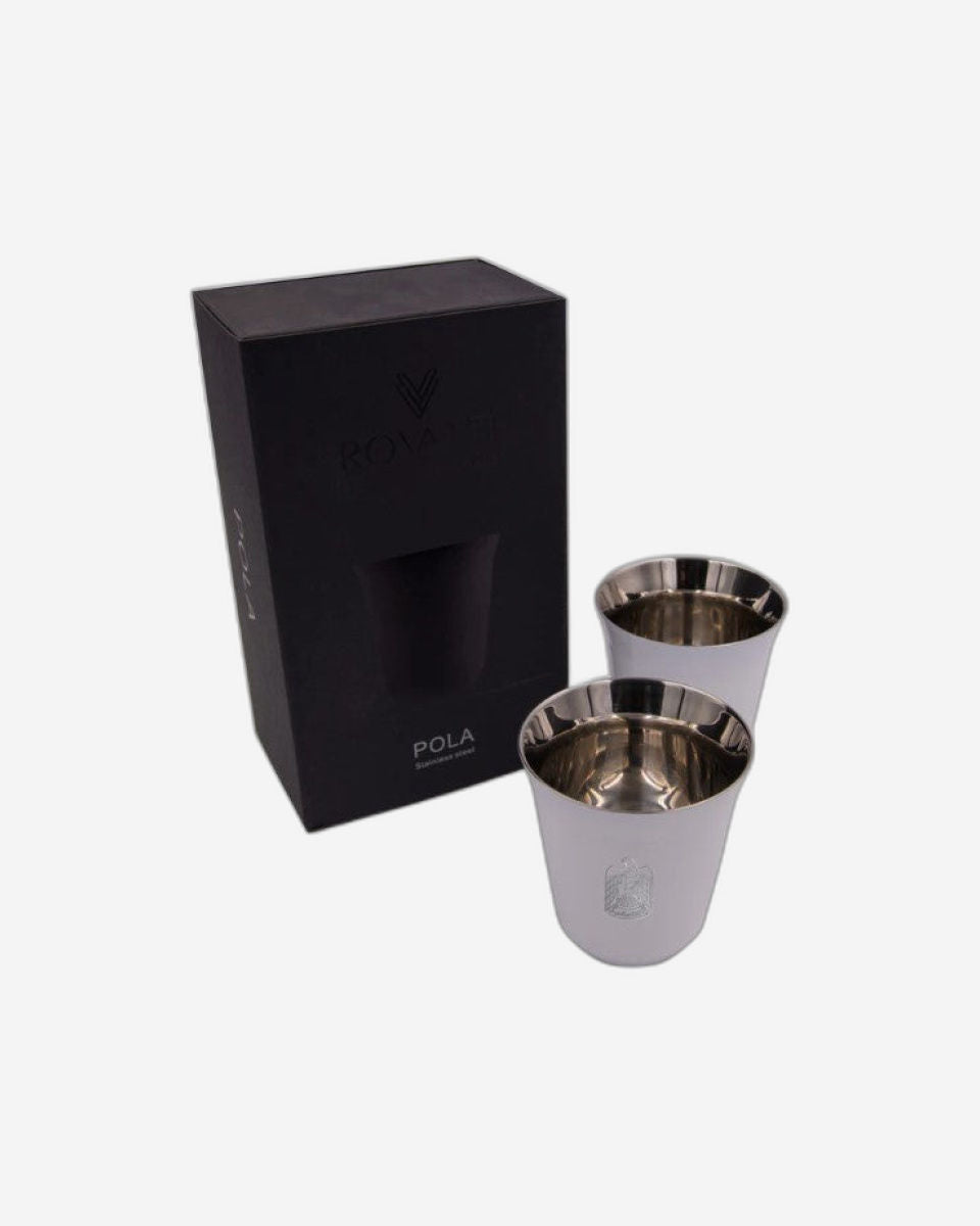 طقم أكواب روفاتي بولا الإمارات العربية المتحدة من الفولاذ المقاوم للصدأ، قطعتين - 175 مل
