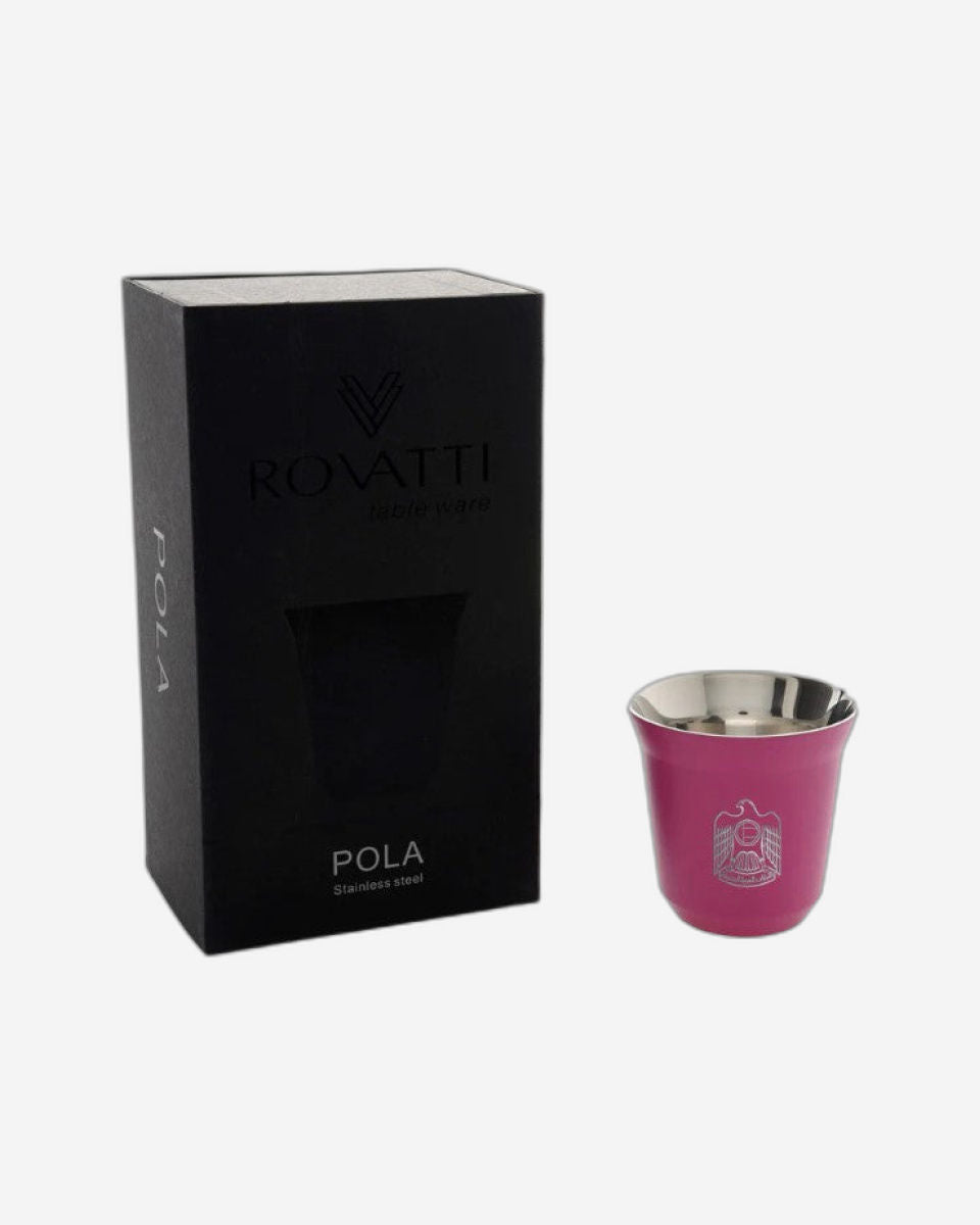 طقم أكواب روفاتي بولا الإمارات العربية المتحدة من الفولاذ المقاوم للصدأ، قطعتين - 85 مل
