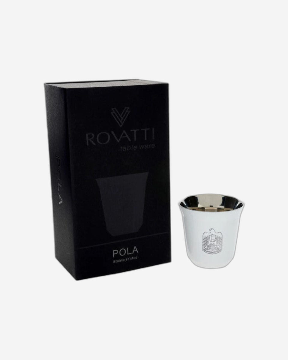 طقم أكواب روفاتي بولا الإمارات العربية المتحدة من الفولاذ المقاوم للصدأ، قطعتين - 85 مل